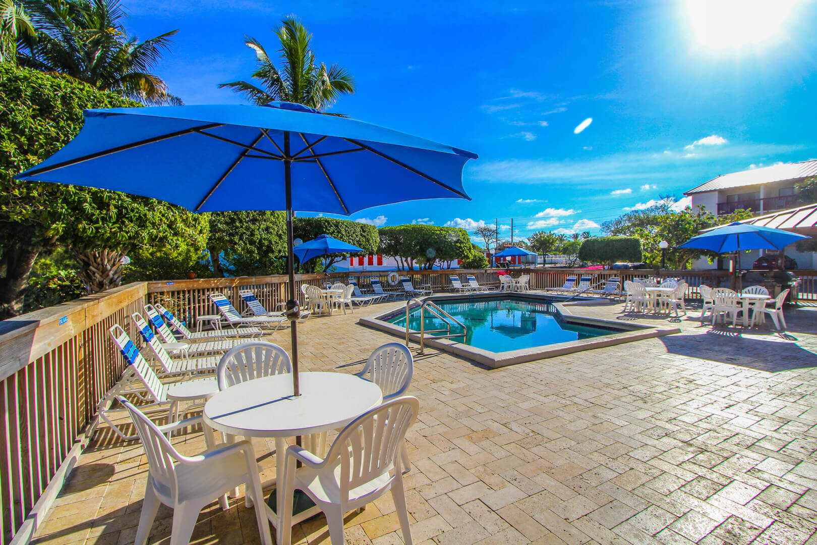A refreshing pool with lounging area VRI's Florida Bay Club in Florida.